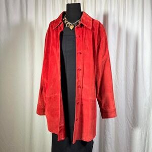 Bagatelle Genuine Suede Leather Shaket – Women's 1X (Oversized Fit)